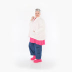  AKH Fashion Jacke in gerader Form, aus Baumwolle, 1458.07017, Weiß, Ausgefallen, Zeitlos