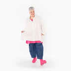  A-Form Jacke von AKH Fashion aus Baumwolle, 1458.07029, Weiß, Ausgefallen, Zeitlos, Schick