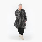  A-Form Cardigan von AKH Fashion aus Baumwolle, 1463.07040, Schwarz/Grau, Kariert, Schick