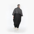  Ballonmantel von AKH Fashion aus Baumwolle, 1463.07055, Schwarz/Grau, Kariert, Schick