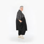  Ballonmantel von AKH Fashion aus Baumwolle, 1463.07055, Schwarz/Grau, Kariert, Schick