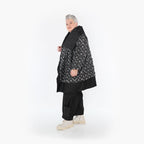  AKH Fashion Jacke in gerader Form, aus Baumwolle, 1464.07053, Schwarz/Grau, Raute, Schick