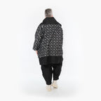  AKH Fashion Jacke in gerader Form, aus Baumwolle, 1464.07053, Schwarz/Grau, Raute, Schick
