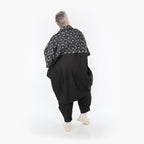 Ballonmantel von AKH Fashion aus Baumwolle, 1464.07055, Schwarz/Grau, Raute, Ausgefallen