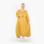 Ballonkleid von AKH Fashion aus Baumwolle, 1465.06736, Honig, Ausgefallen, Zeitlos, Schick