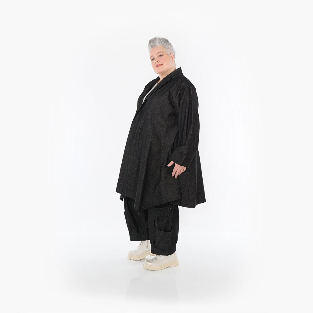  A-Form Cardigan von AKH Fashion aus Polyester, 1466.07040, Schwarz, Ausgefallen, Zeitlos