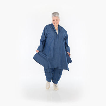  A-Form Cardigan von AKH Fashion aus Polyester, 1466.07040, Jeansblau, Ausgefallen, Zeitlos
