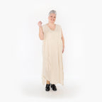  A-Form Kleid von AKH Fashion aus Viskose, 1468.07056, Beige, Ausgefallen, Zeitlos, Schick