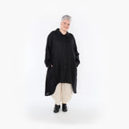  A-Form Mantel von AKH Fashion aus Viskose, 1468.07057, Schwarz, Ausgefallen, Zeitlos