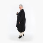  A-Form Mantel von AKH Fashion aus Viskose, 1468.07057, Schwarz, Ausgefallen, Zeitlos