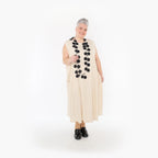  A-Form Kleid von AKH Fashion aus Viskose, 1468.07058, Beige, Ausgefallen, Zeitlos, Schick