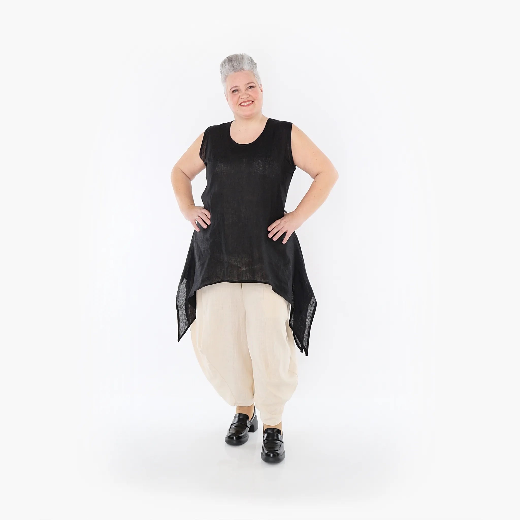  Ballonhose von AKH Fashion aus Viskose, 1468.08069, Beige, Ausgefallen, Zeitlos, Schick