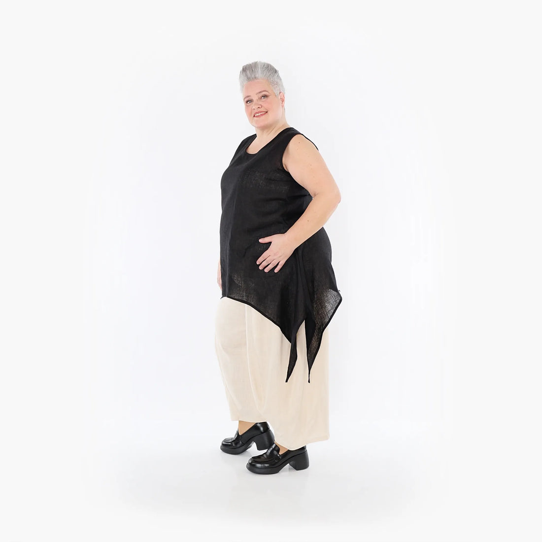  Ballonhose von AKH Fashion aus Viskose, 1468.08069, Beige, Ausgefallen, Zeitlos, Schick