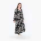  Ballonkleid von AKH Fashion aus Viskose, 1471.07064, Schwarz/Weiß, Muster, Ausgefallen