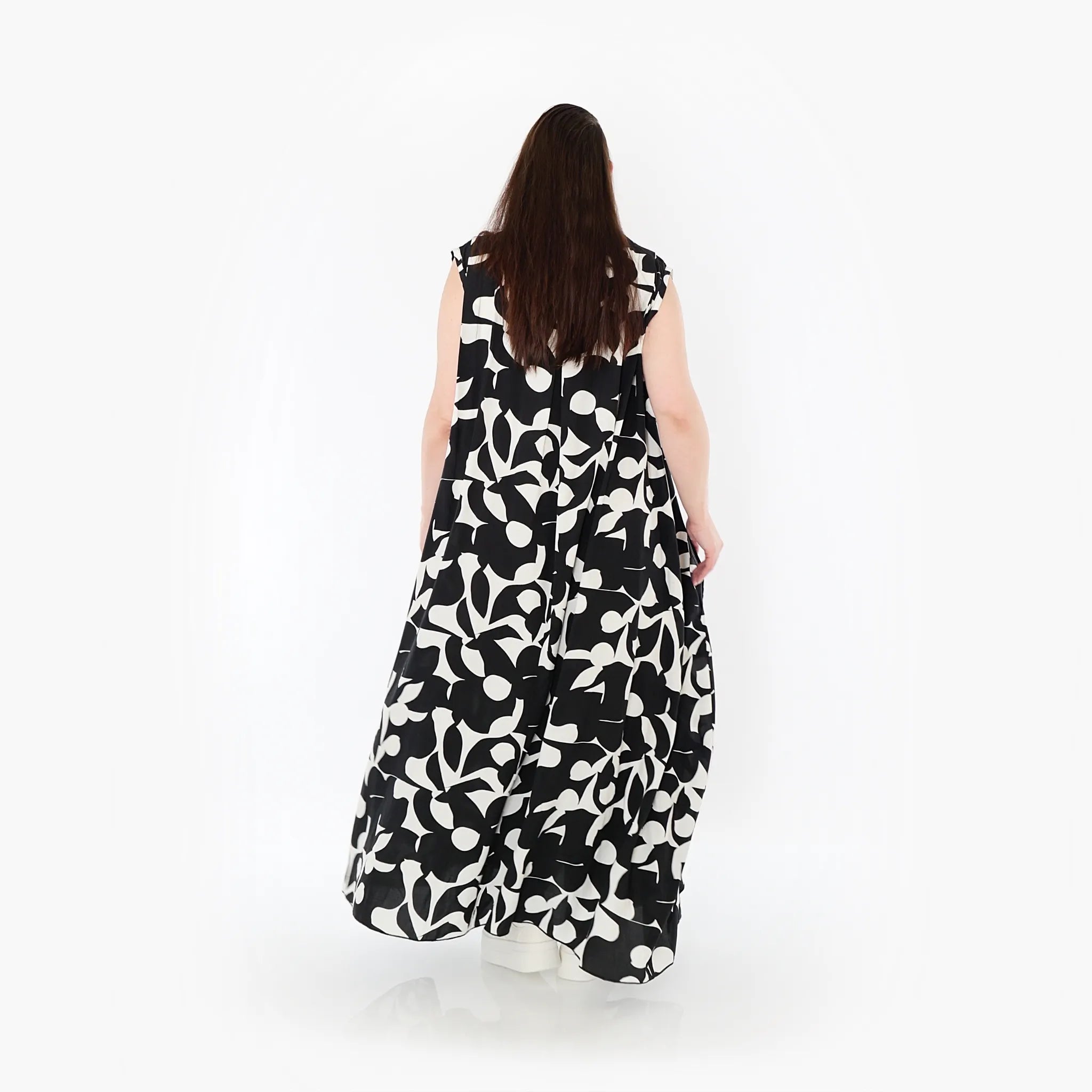  Ballon Weste von AKH Fashion aus Viskose, 1471.07066, Schwarz/Weiß, Muster, Ausgefallen