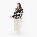  AKH Fashion Jacke in gerader Form, aus Viskose, 1471.07067, Schwarz/Weiß, Muster, Schick