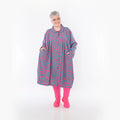  A-Form Bluse von AKH Fashion aus Viskose, 1473.07061, Fuchsia/Grün, Grafik, Ausgefallen