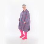  A-Form Bluse von AKH Fashion aus Viskose, 1473.07061, Fuchsia/Grün, Grafik, Ausgefallen