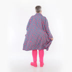  A-Form Bluse von AKH Fashion aus Viskose, 1473.07061, Fuchsia/Grün, Grafik, Ausgefallen
