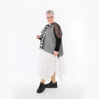  AKH Fashion Bigshirt in kastiger Form, aus Viskose, 1474.06721, Schwarz, Ausgefallen, Zeitlos