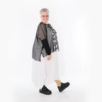  AKH Fashion Bigshirt in kastiger Form, aus Viskose, 1474.06721, Schwarz, Ausgefallen, Zeitlos
