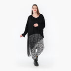  Haremshose von AKH Fashion aus Viskose, 1475.06992, Schwarz/Weiß, Buchstaben, Ausgefallen