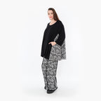  A-Form Bigshirt von AKH Fashion aus Viskose, 1475.07069, Schwarz/Weiß, Buchstaben, Schick
