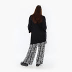  A-Form Bigshirt von AKH Fashion aus Viskose, 1475.07075, Schwarz/Weiß, Buchstaben, Schick