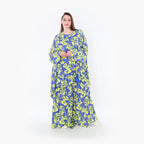 A-Form Bigshirt von AKH Fashion aus Viskose, 1476.06911, Blau/Gelb, Batik, Ausgefallen