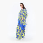  A-Form Jacke von AKH Fashion aus Viskose, 1476.07078, Blau/Gelb, Batik, Ausgefallen