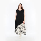  A-Form Tunika von AKH Fashion aus Baumwolle, 1477.07073, Schwarz/Ecru, Ausgefallen, Schick