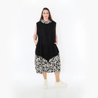  Ballon Tunika von AKH Fashion aus Baumwolle, 1478.07072, Schwarz/Ecru, Ausgefallen, Schick