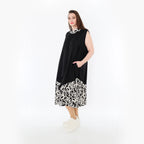  Ballon Tunika von AKH Fashion aus Baumwolle, 1478.07072, Schwarz/Ecru, Ausgefallen, Schick