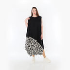  A-Form Tunika von AKH Fashion aus Baumwolle, 1478.07073, Schwarz/Ecru, Ausgefallen, Schick