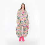  AKH Fashion Jacke in gerundeter Form, aus Viskose, 1479.00140, Multicolor, Blumen, Schick