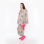  AKH Fashion Jacke in gerundeter Form, aus Viskose, 1479.00140, Multicolor, Blumen, Schick