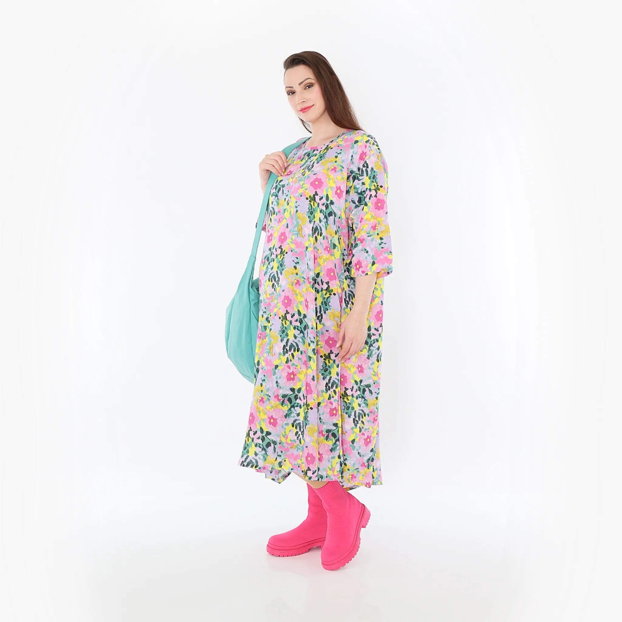  Ballonkleid von AKH Fashion aus Viskose, 1479.01927, Multicolor, Blumen, Ausgefallen
