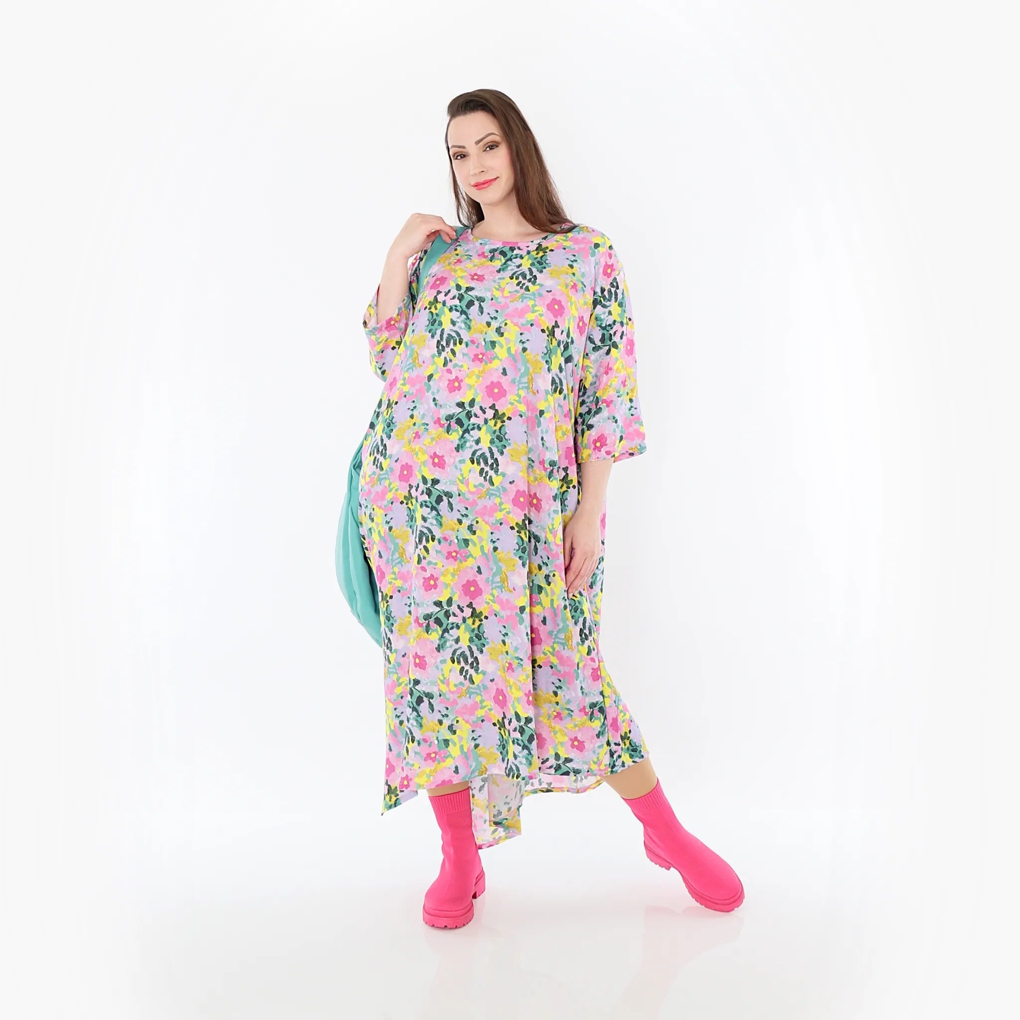  Ballonkleid von AKH Fashion aus Viskose, 1479.01927, Multicolor, Blumen, Ausgefallen