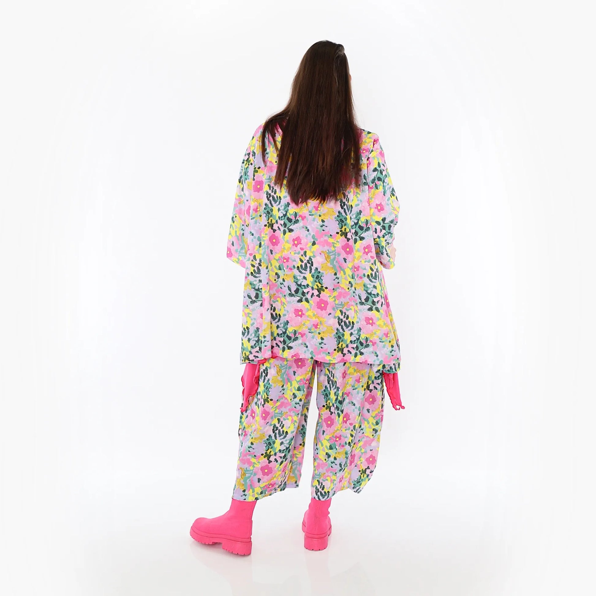  A-Form Bigshirt von AKH Fashion aus Viskose, 1479.00593, Multicolor, Blumen, Ausgefallen