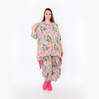  A-Form Bigshirt von AKH Fashion aus Viskose, 1479.00593, Multicolor, Blumen, Ausgefallen