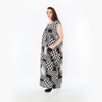  Ballonkleid von AKH Fashion aus Viskose, 1481.04491, Schwarz/Weiß, Punkte, Ausgefallen
