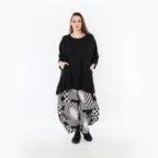  Ballonhose von AKH Fashion aus Viskose, 1481.08069, Schwarz/Weiß, Punkte, Ausgefallen