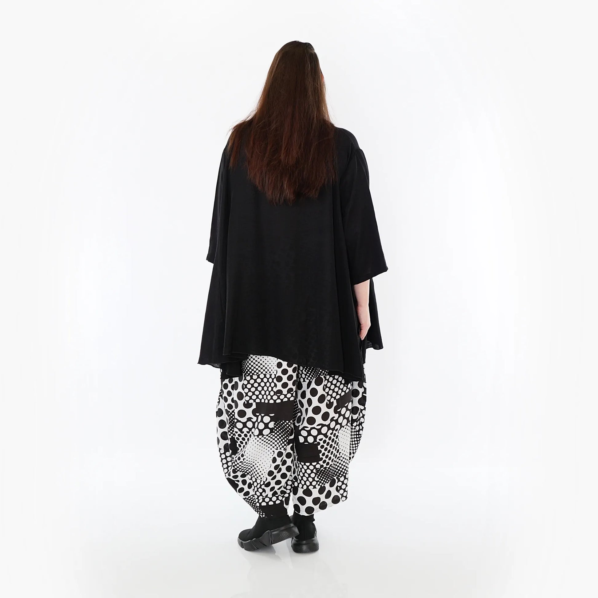  A-Form Bigshirt von AKH Fashion aus Baumwolle, 1477.07069, Schwarz, Ausgefallen, Zeitlos