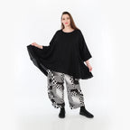  Ballonhose von AKH Fashion aus Viskose, 1481.08069, Schwarz/Weiß, Punkte, Ausgefallen