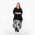  Ballonhose von AKH Fashion aus Viskose, 1481.08069, Schwarz/Weiß, Punkte, Ausgefallen