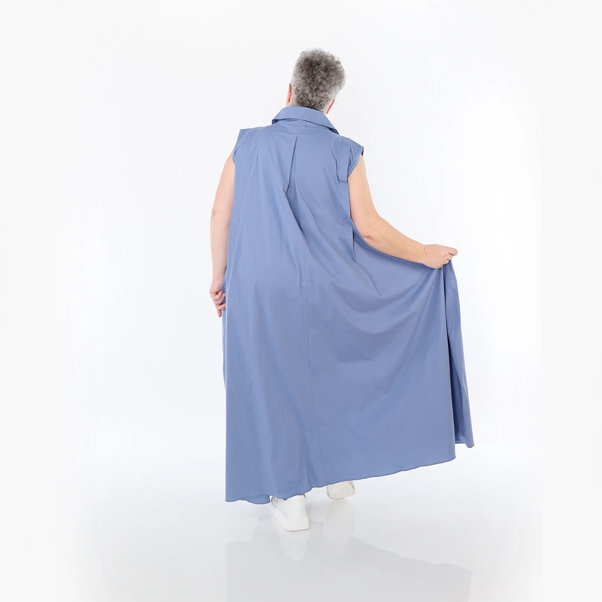  Ballon Weste von AKH Fashion aus Baumwolle, 1482.07066, Azurblau, Ausgefallen, Zeitlos