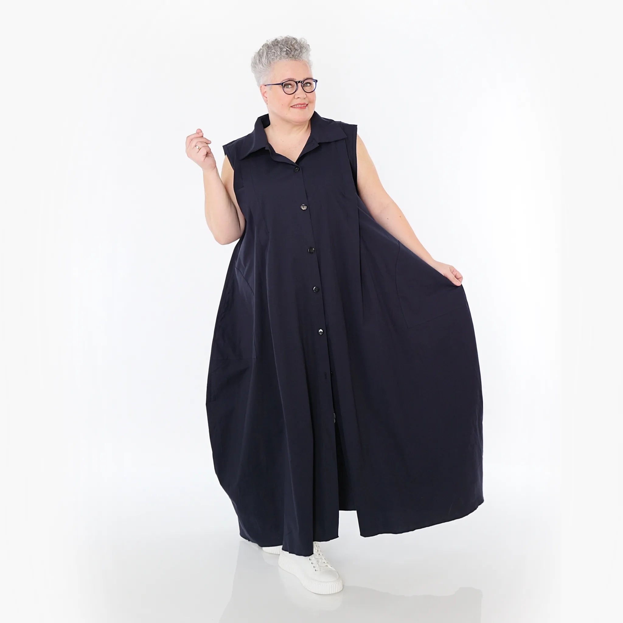  Ballon Weste von AKH Fashion aus Baumwolle, 1482.07066, Marine, Ausgefallen, Zeitlos