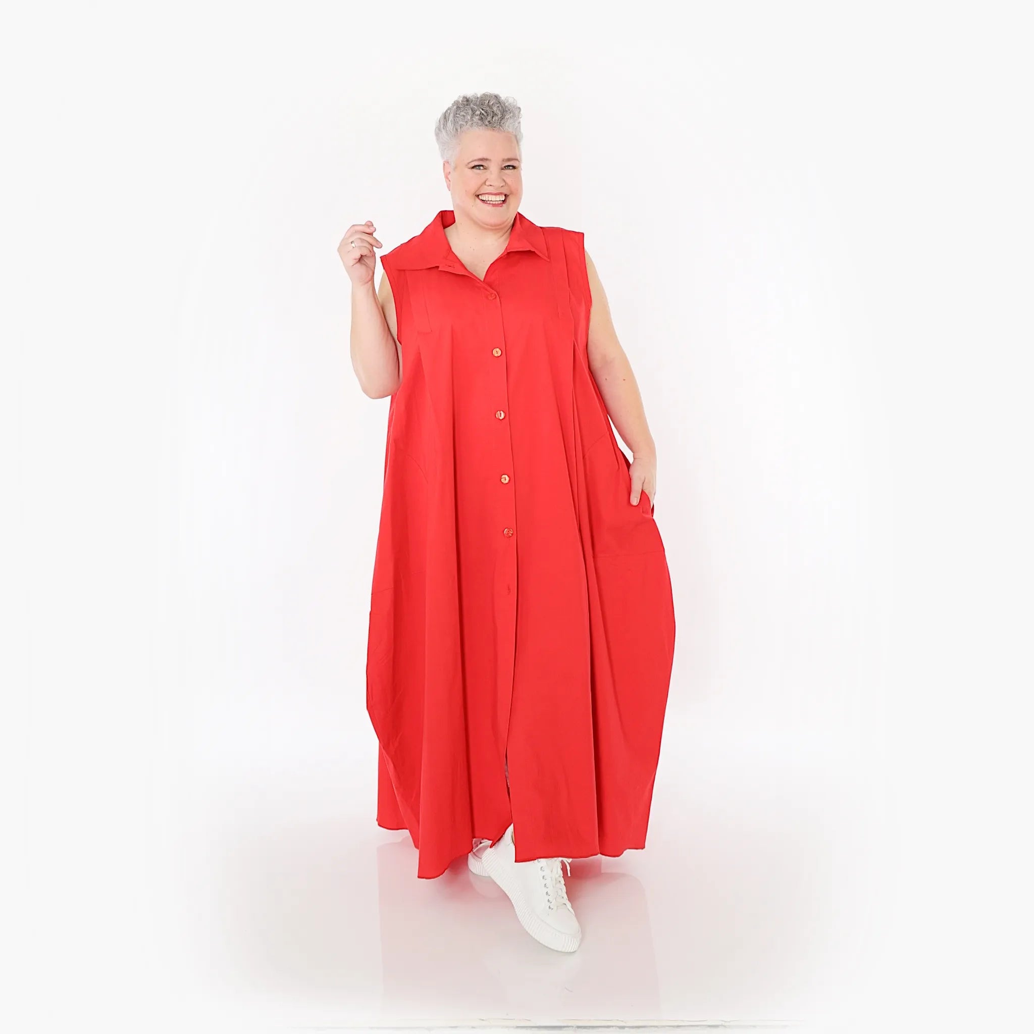  Ballon Weste von AKH Fashion aus Baumwolle, 1482.07066, Rot, Ausgefallen, Zeitlos, Schick