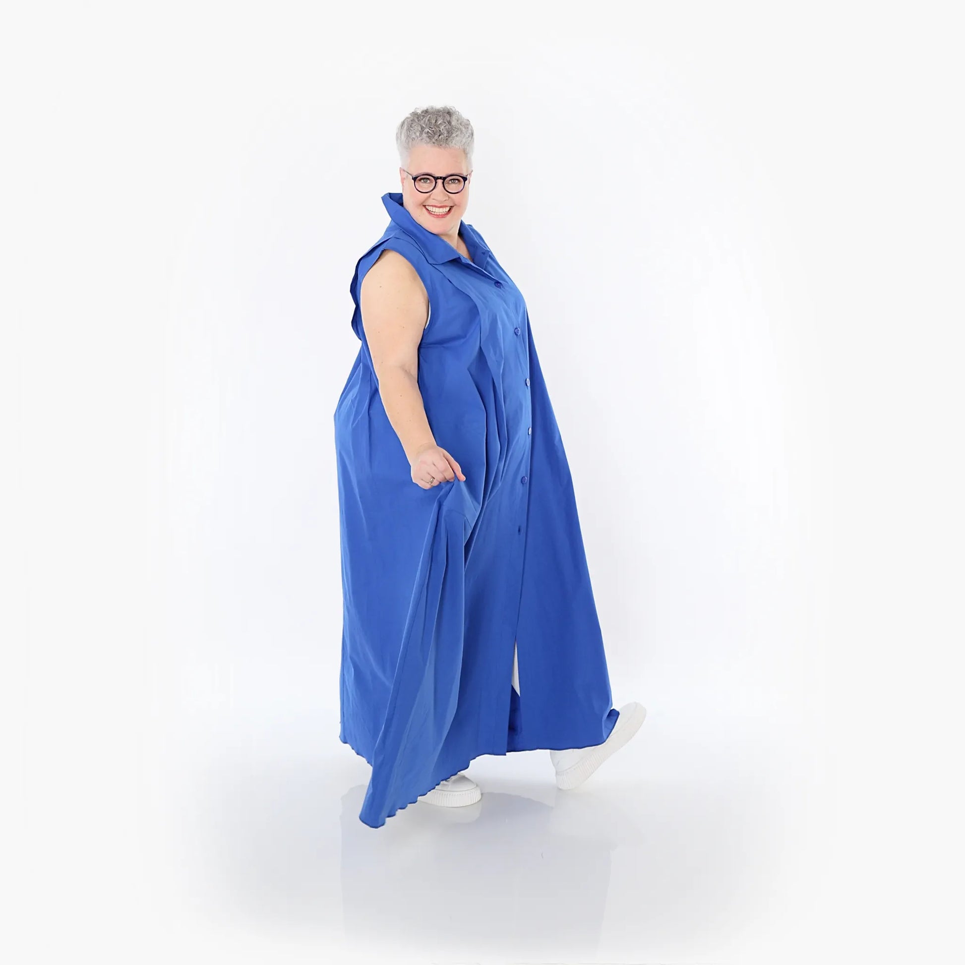  Ballon Weste von AKH Fashion aus Baumwolle, 1482.07066, Royalblau, Ausgefallen, Zeitlos