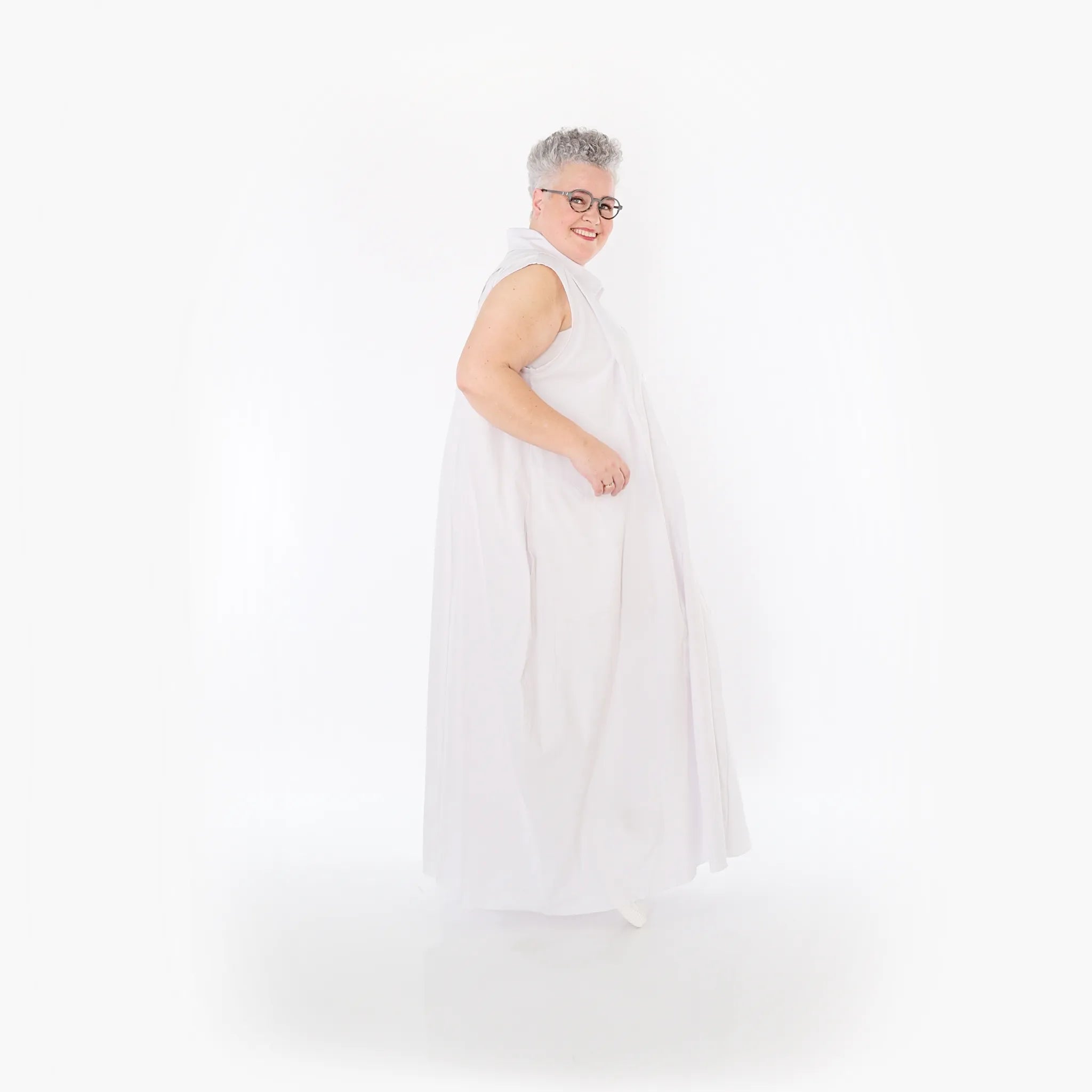  Ballon Weste von AKH Fashion aus Baumwolle, 1482.07066, Weiß, Ausgefallen, Zeitlos, Schick